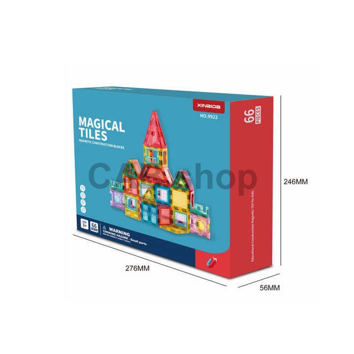 Magnetická stavebnice Magical Tiles 66ks sada