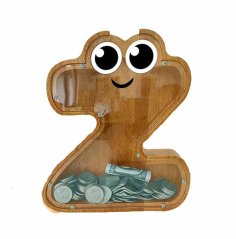 Wooden money box - Letter Z