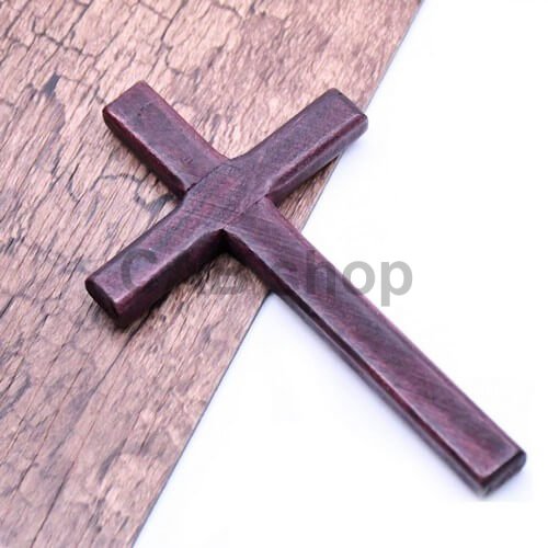 Dřevěný kříž 12cm hnědý