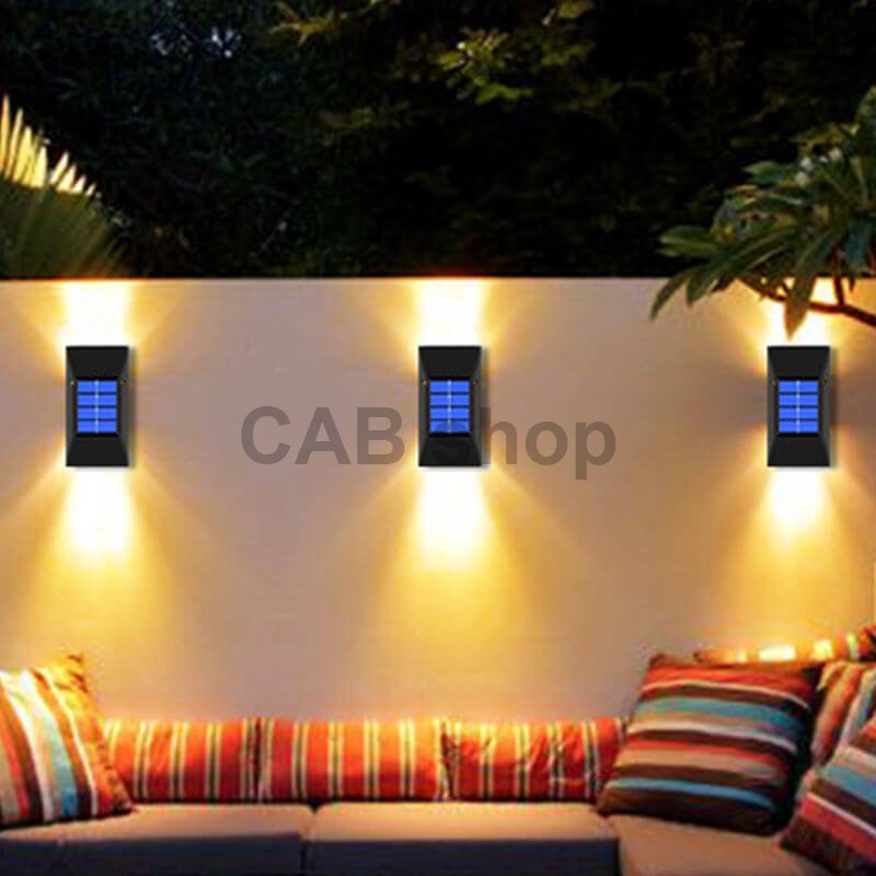 Zewnętrzna lampa solarna LED – 2 szt