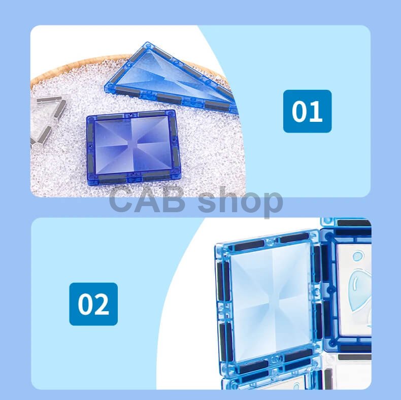 Magnetická stavebnica Window Art Ocean 68ks - Magnetic Tiles