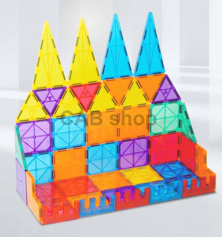 Klocki magnetyczne dla dzieci zestaw 120 szt. - Magnetic Building Tiles