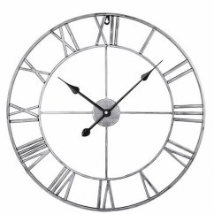 Designové nástěnné hodiny ROMA Silver 50cm