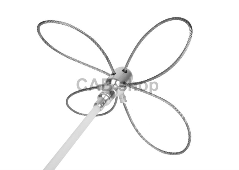 Obrotowa szczotka do czyszczenia komina z główką łańcuchową i kablem TURBO Premium® PRO - 6m