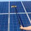 9 m-es teleszkópos kefe fotovoltaikus panelek vagy homlokzatok tisztításához