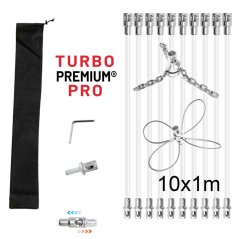 Rotačný kefa na čistenie komína s reťazovou hlavou a lankom TURBO Premium® PRO - 10m Rotačný kefa na čistenie komína s reťazovou hlavou a lankom TURBO Premium® PRO - 10m