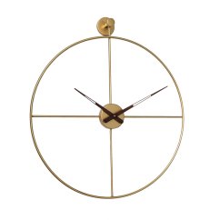 Dizajnové nástenné hodiny Clean Gold 50cm
