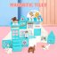 Magnetická stavebnica Pet Clinic Magnetic Tiles – veterinárna klinika, 28 ks