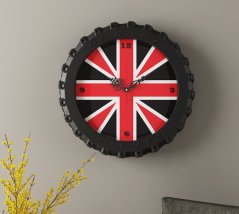 Designerski zegar ścienny Retro UK