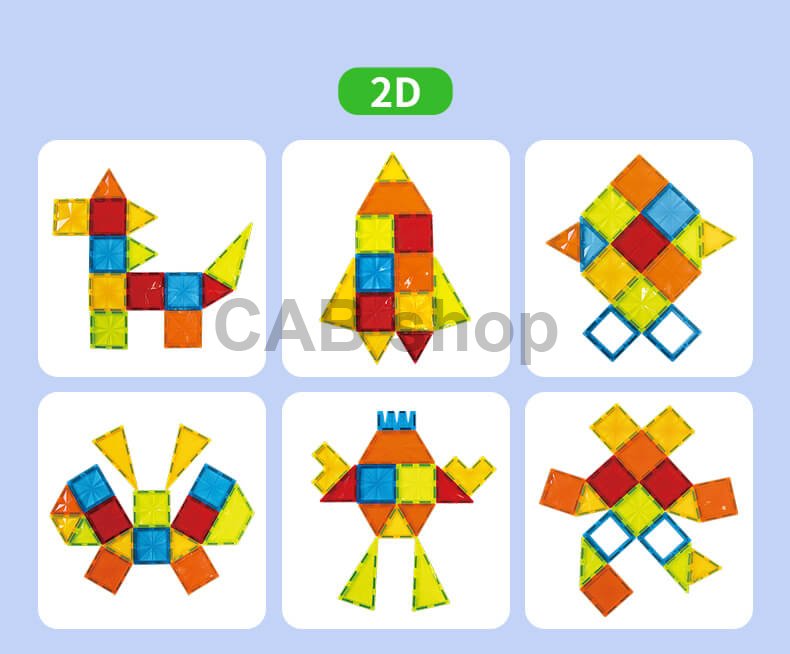 Magnetická stavebnica Diamond 75ks sada - Magnetic Tiles