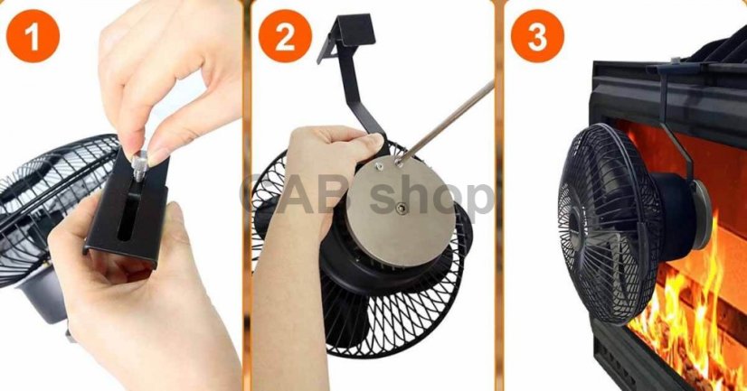 Ventilátor na krbové sklo Tornado 691 - TURBO FAN