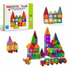 Magnetyczny zestaw konstrukcyjny dla dzieci, zestaw 100 sztuk – Magnetic Tiles II