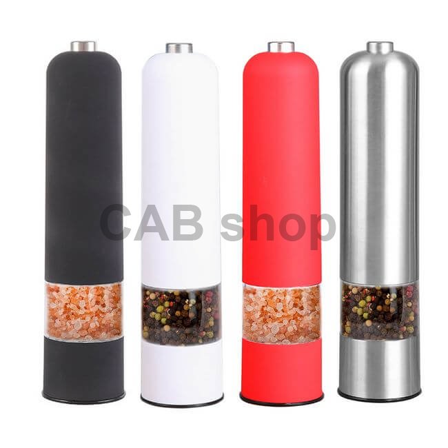 Electric pepper or salt grinder - black