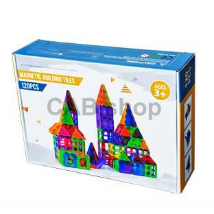 Klocki magnetyczne dla dzieci zestaw 120 szt. - Magnetic Building Tiles