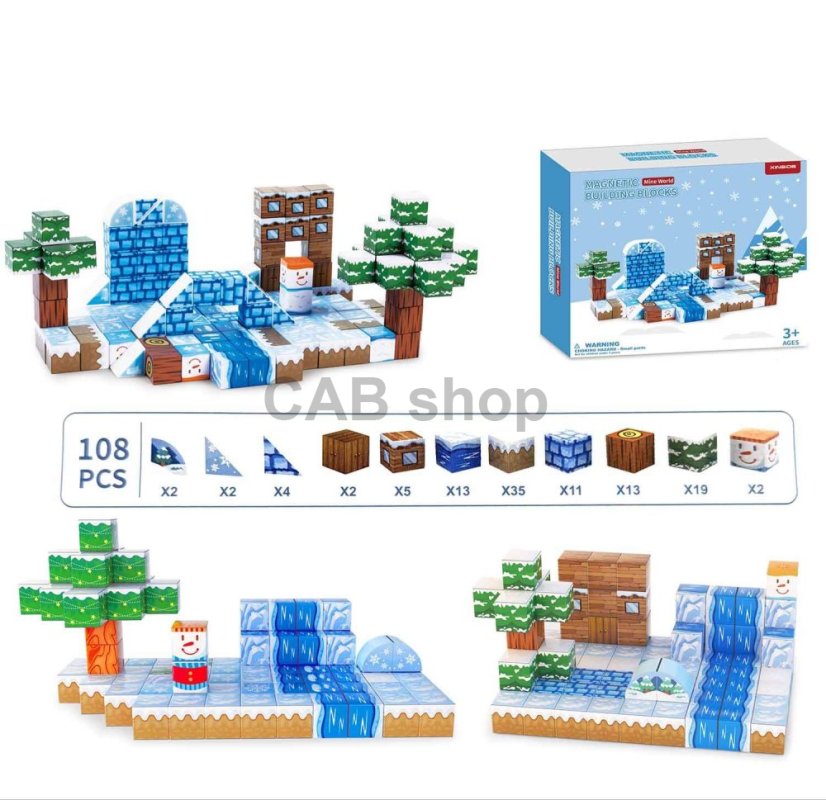 Magnetic Building Block - Mine World 108ks