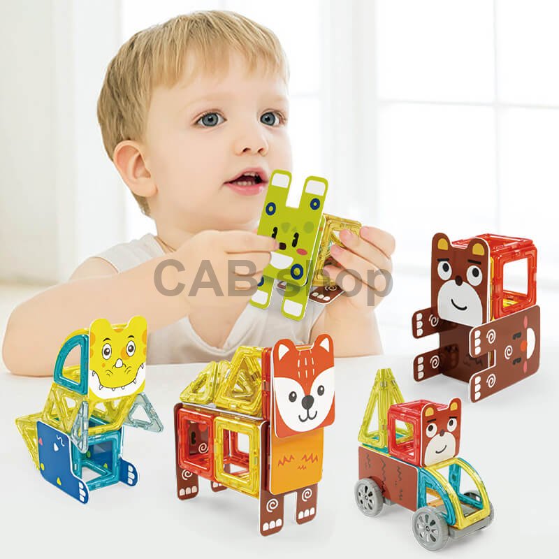 Magnetická stavebnica Happy Animal 60ks - Magical Magnet II