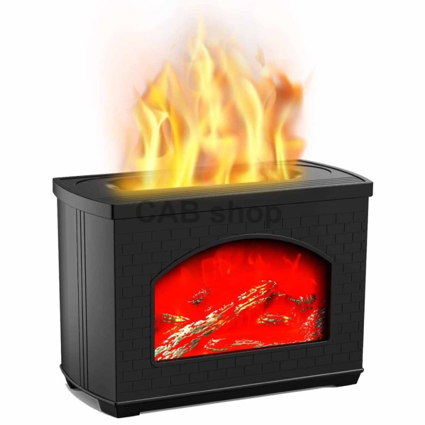 Aroma difuzer Fireplace Flame černý