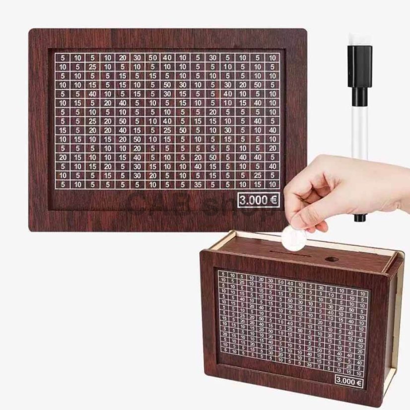 Pokladnička na šetření peněz 3000 €