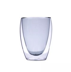 Termopohár s dvojitým sklom 350ml - transparent black