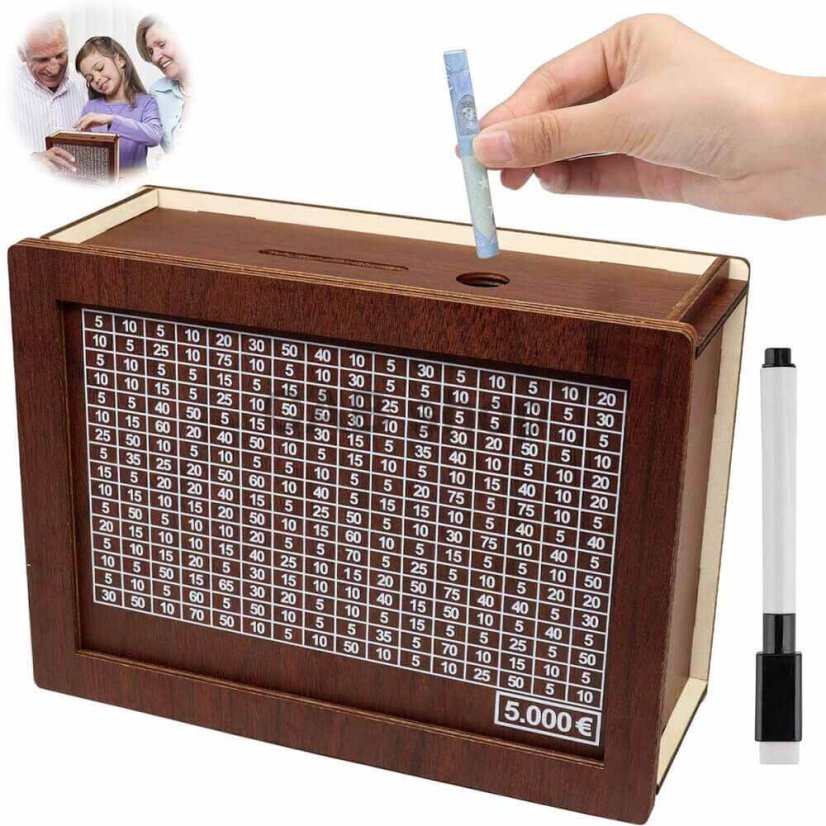 Pokladnička na šetření peněz 5000 €
