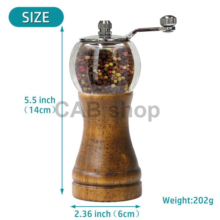 Wooden manual pepper or salt mill - SPM-05 dark