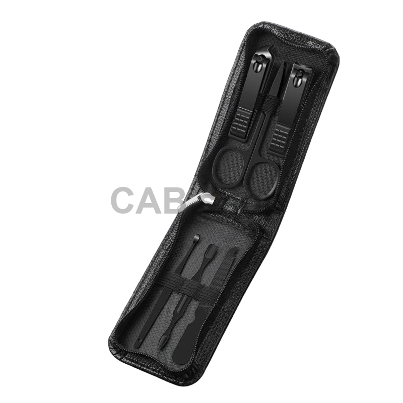 Manicure set 6 pieces black