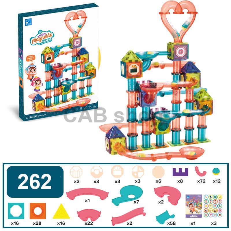 Magnetni gradnik Castle Dragon 262 delni set - Magic Magnetic Blocks