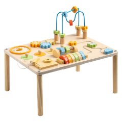 Masă de activități din lemn Montessori pentru copii 8 în 1