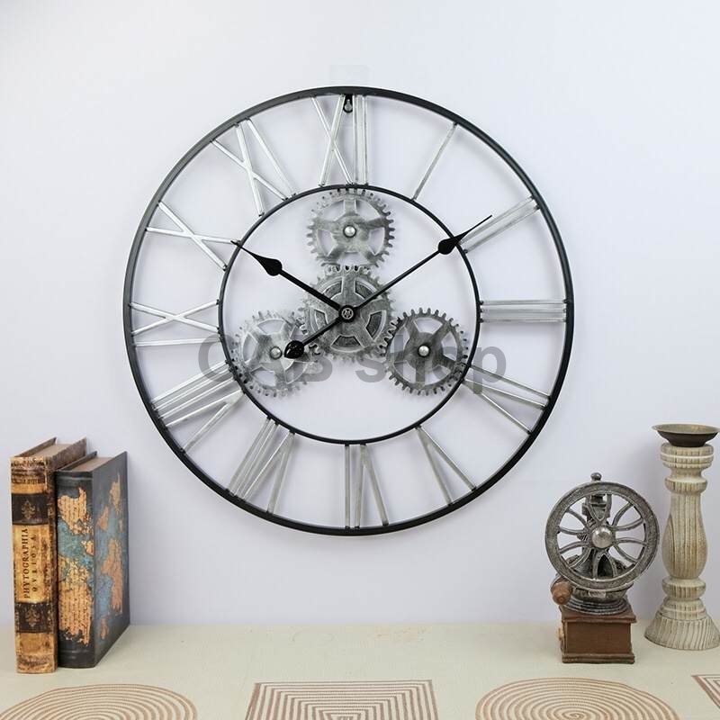 Dizajnové nástenné hodiny MOTO 2 - 60cm silver Dizajnové nástenné hodiny MOTO 2 - 60cm silver