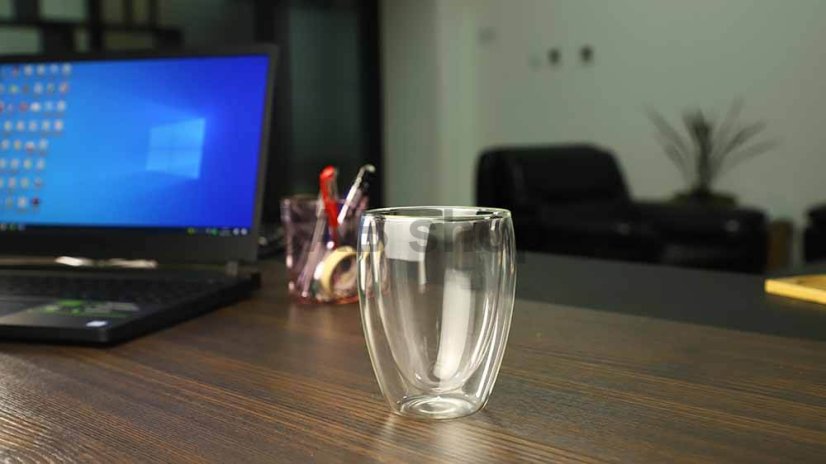 Double-walled thermos cup 350ml - clear