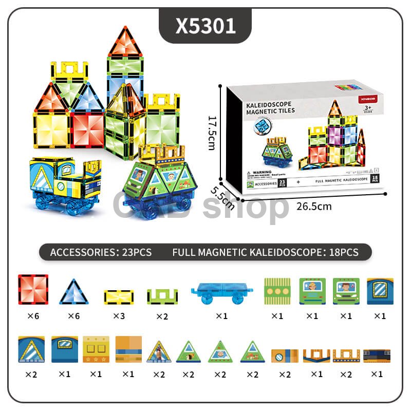 Magnetic Tiles Kaleidoscop 23+18ks