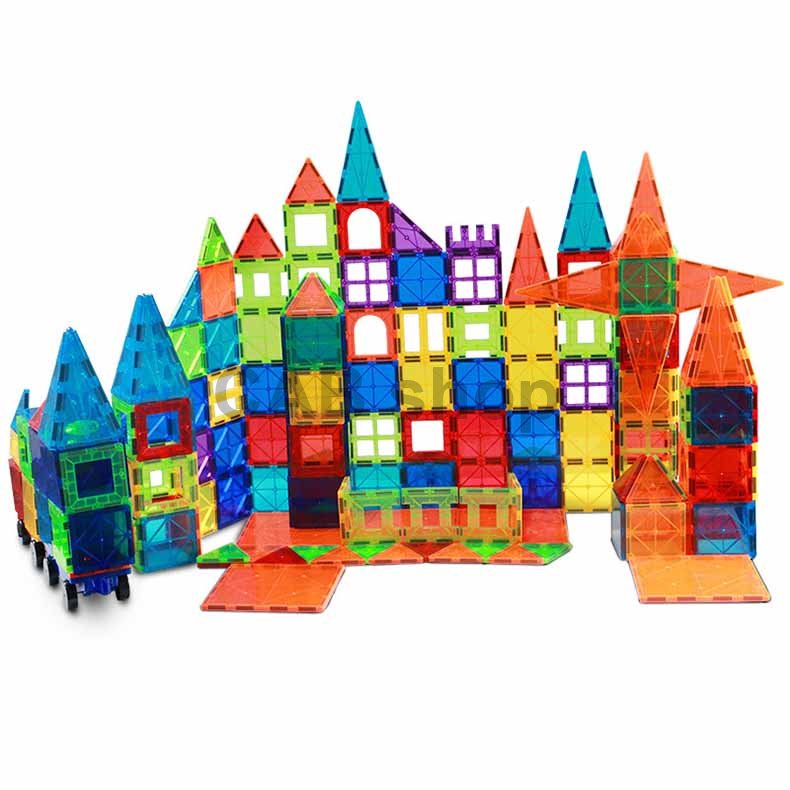 Klocki magnetyczne dla dzieci zestaw 120 szt. - Magnetic Building Tiles