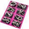 Zestaw 8 metalowych puzzli od CAB Toys - różowy