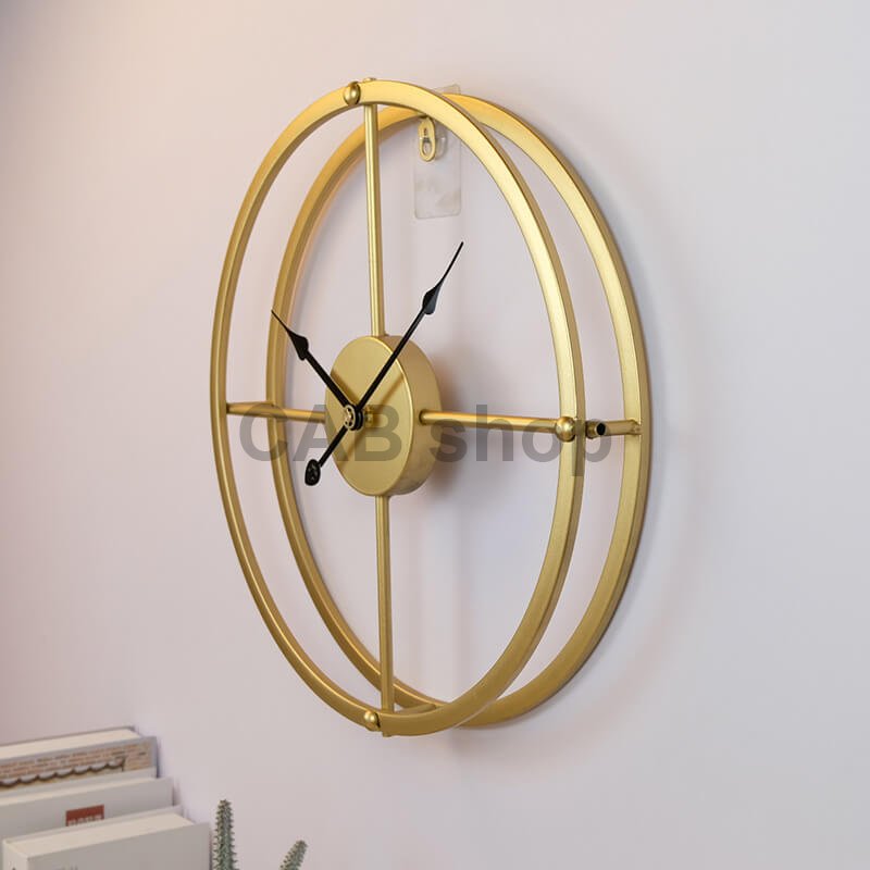 Dizajnové nástenné hodiny LUX Gold 40cm