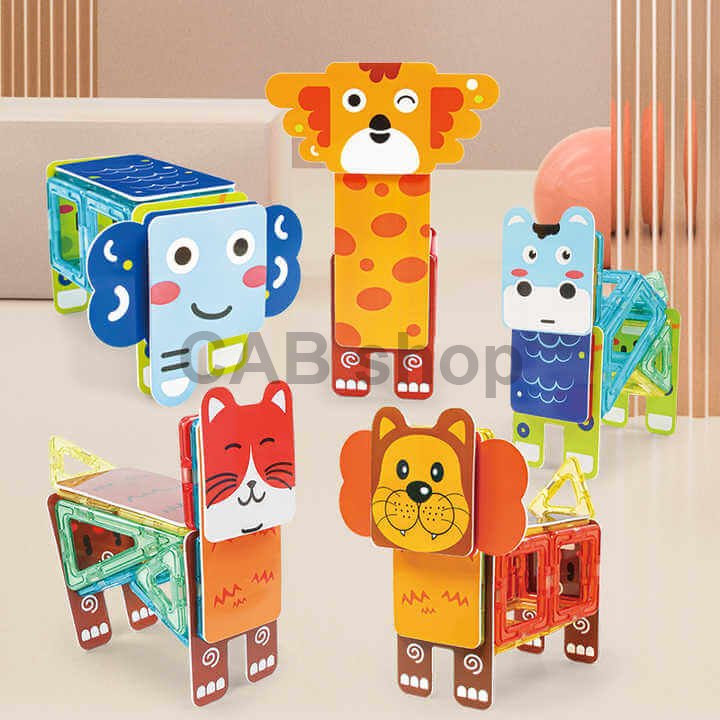 Magnetická stavebnica Happy Animal 60ks - Magical Magnet II