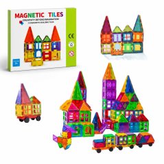 Set de construc?ie magnetic - 100 buc – Plăci magnetice II