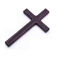 Dřevěný kříž 12cm bordó Dřevěný kříž 12cm bordó