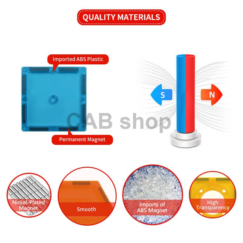 Mágneses építőkészlet Dream Builder 42 db-os készlet - Magnetic Tiles