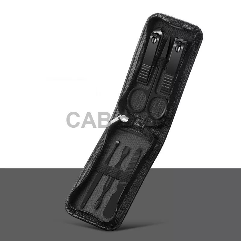 Manicure set 6 pieces black