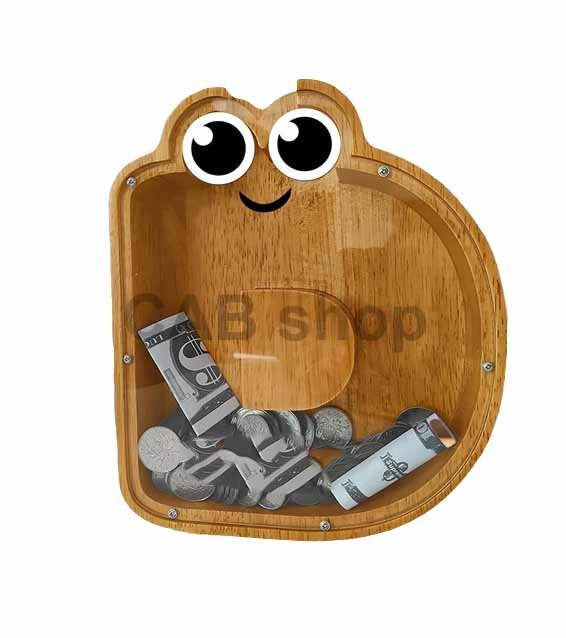 Pokladnička drevená - Písmenko D