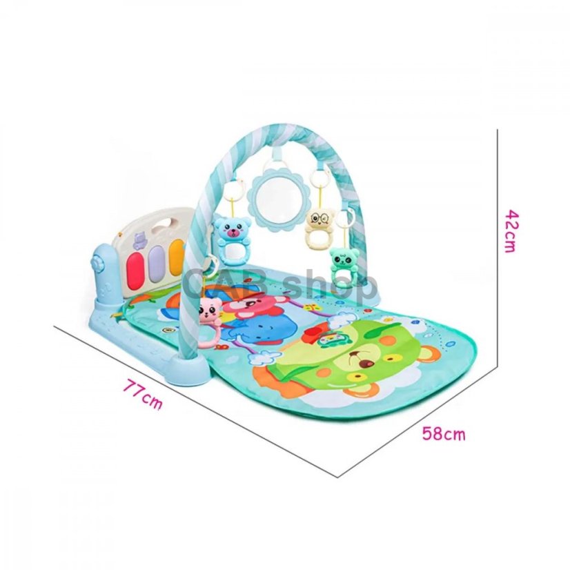 Igralna odeja in podloga s klavirjem CAB Toys - modra 2