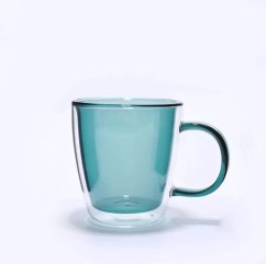 Termo hrnček s dvojitým sklom 300ml - Teal
