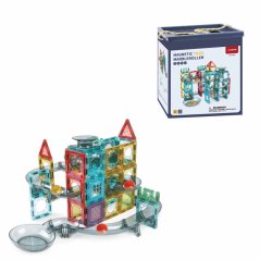 Magnetni gradbeni set Marble Roller 72 delni set - Magnetic Tiles