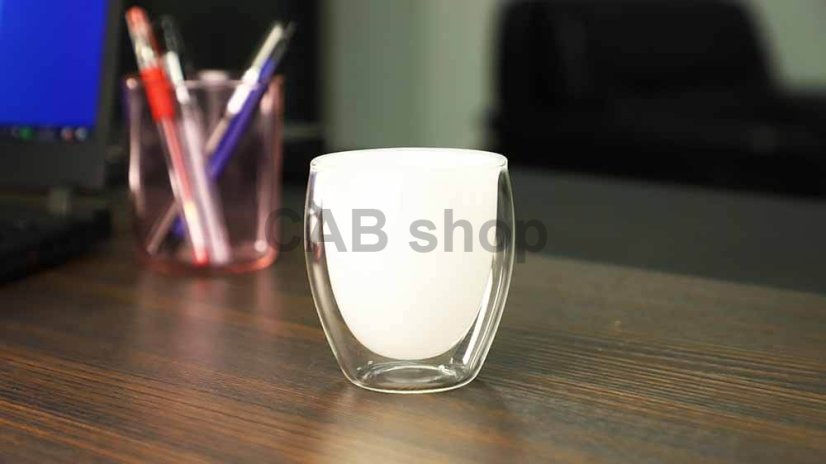 Double-walled thermos cup 150ml - jade white