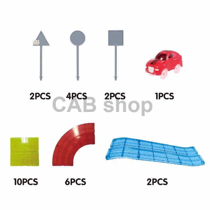 Magnetic track kit 27pcs - Mag Tiles Track