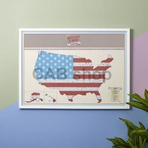 Stírací mapa světa USA 82,5 × 59,5 cm