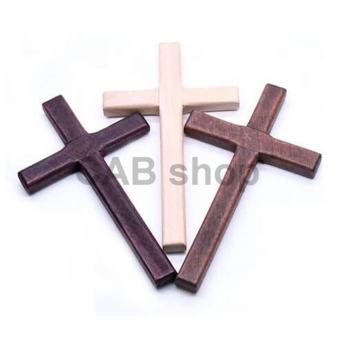 Dřevěný kříž 12cm hnědý