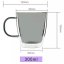 Thermo mug with double glass 300ml - amber