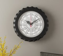 Designerski zegar ścienny Retro Wheel