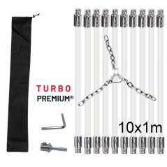 Rotačný čistič komína s reťazovou hlavou TURBO Premium – 10M Rotačný čistič komína s reťazovou hlavou TURBO Premium – 10M
